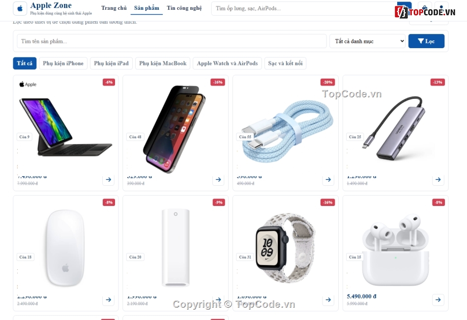 Website bán đồ dùng,App bán đồ,App